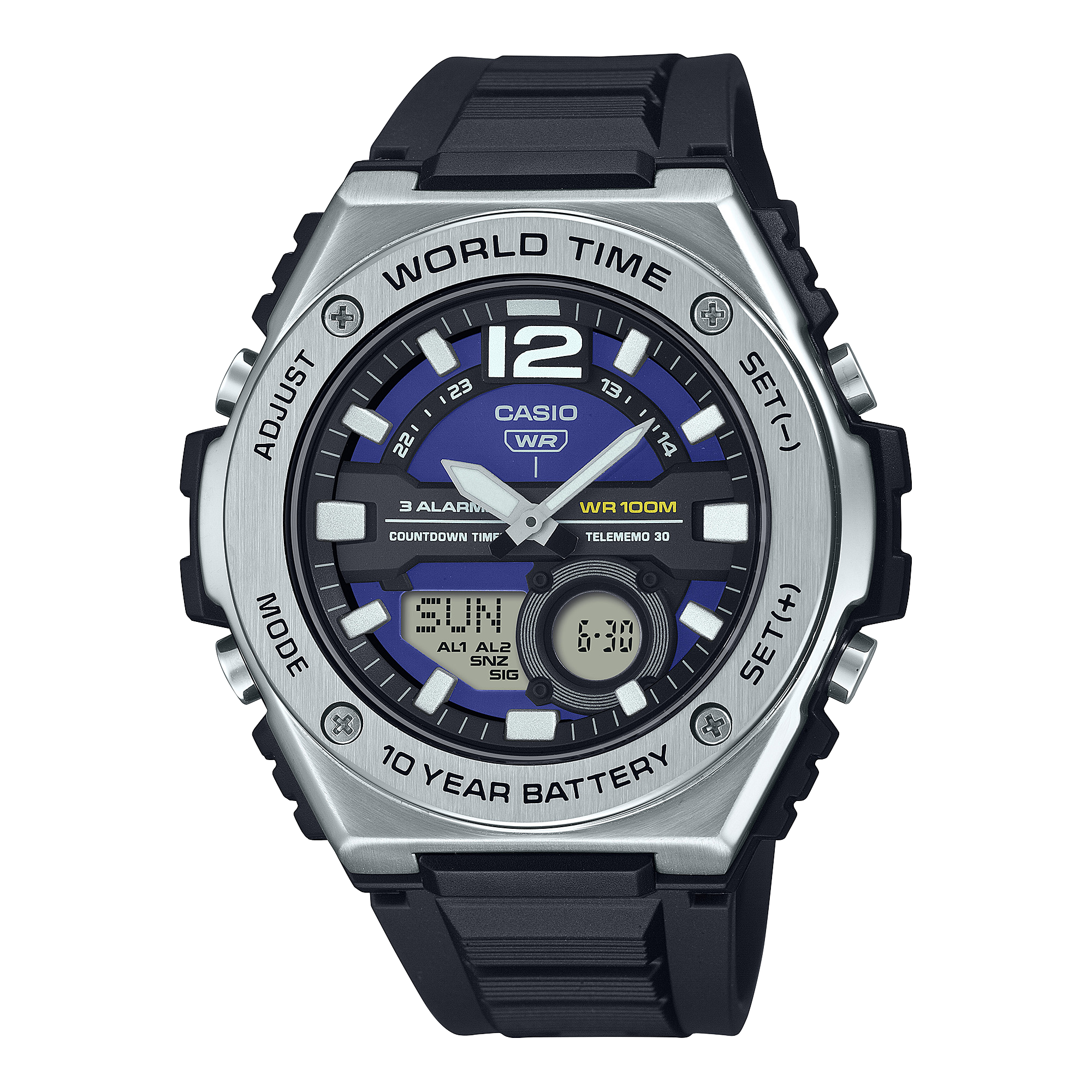 CASIO Men's Watch Sporty Analog-Digital MWQ-100-2AVDF