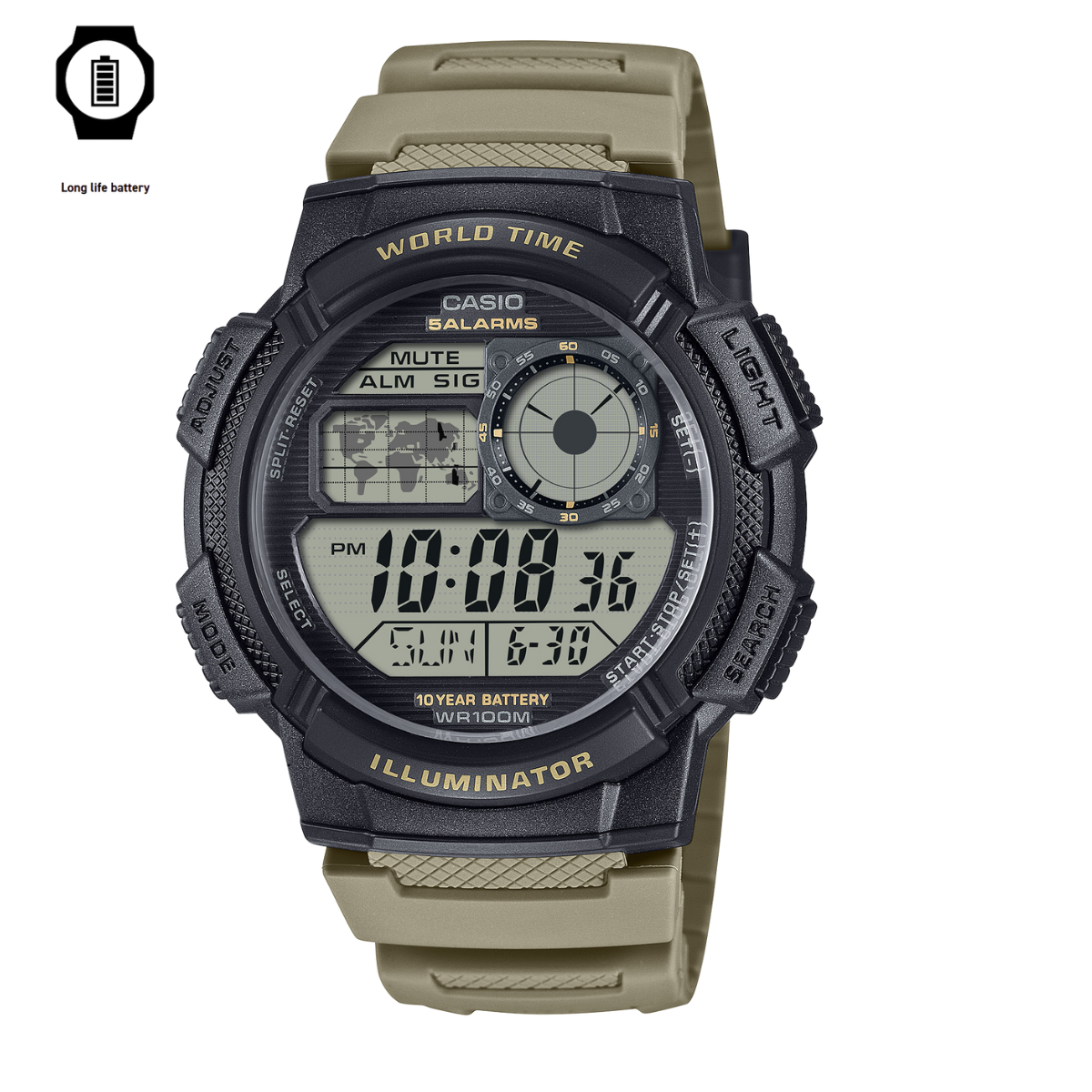 CASIO Digital Watch AE-1000W-5AVDF