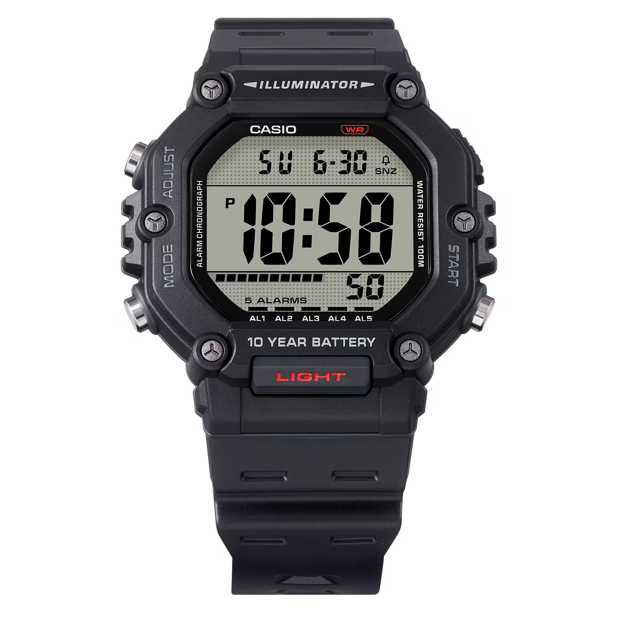 CASIO 10-Year Battery 100m water resistance Sporty Men's Watch Digital - AE-1600H-1AVDF