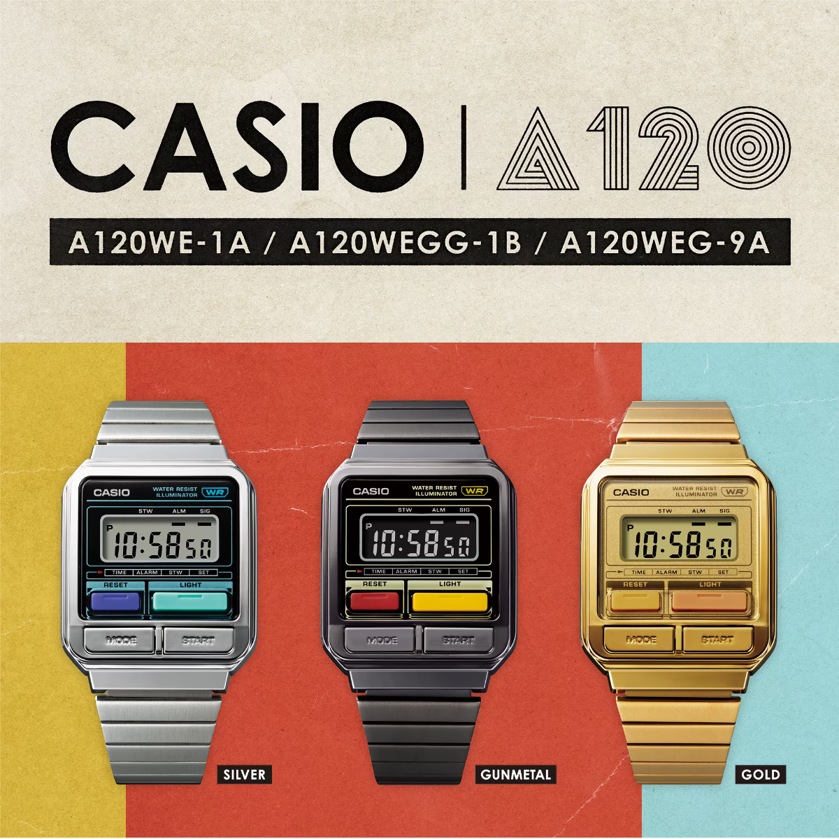 CASIO Vintage WATCH A120WEGG-1BDF