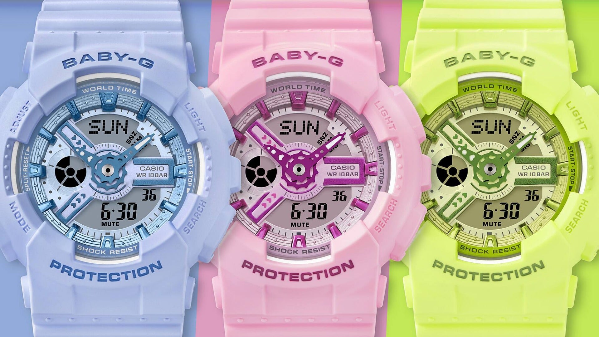 BABY-G Women's Analog-Digital Watch - BA-110YK-3ADR
