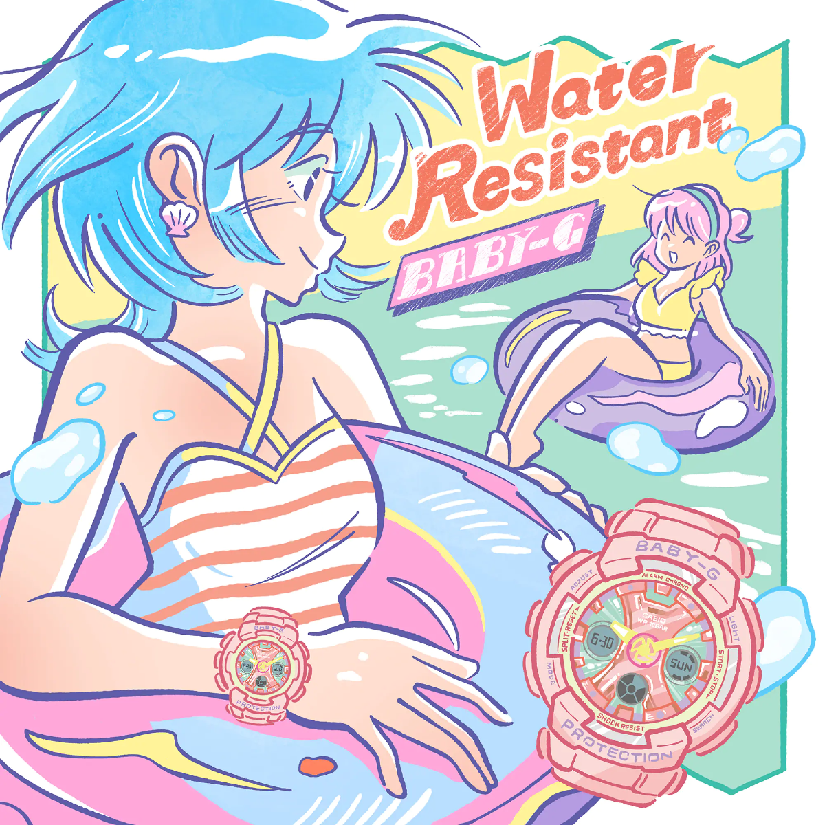 Baby-G Women's Analog-Digital Watch BA-130PM-4ADR