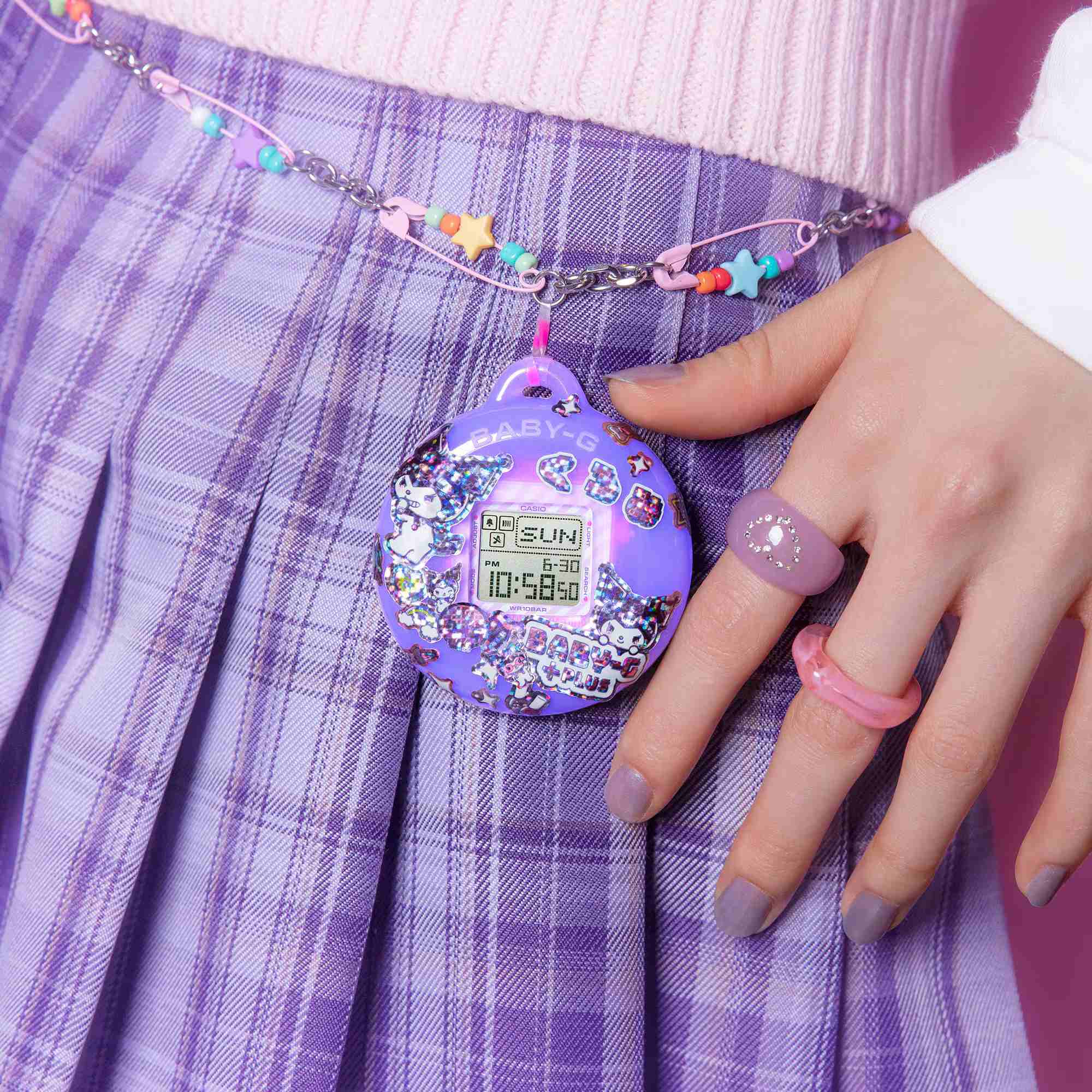 BABY-G?PLUS KUROMI COLLABORATION MODEL Women's Watch Case Holder Set Retro-Style - BGD-10KKM-1DR