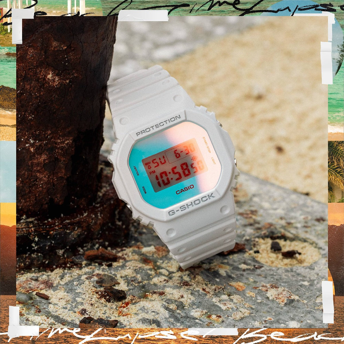 ساعة جي-شوك رجالية بلون مطفي أنيق - DW-5600TL-7DR
