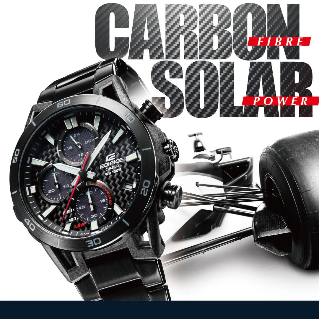EDIFICE MEN's SOLAR POWERED CHRONOGRAPH SOSPENSIONE WATCH - EQS-960DC-1AVUDF