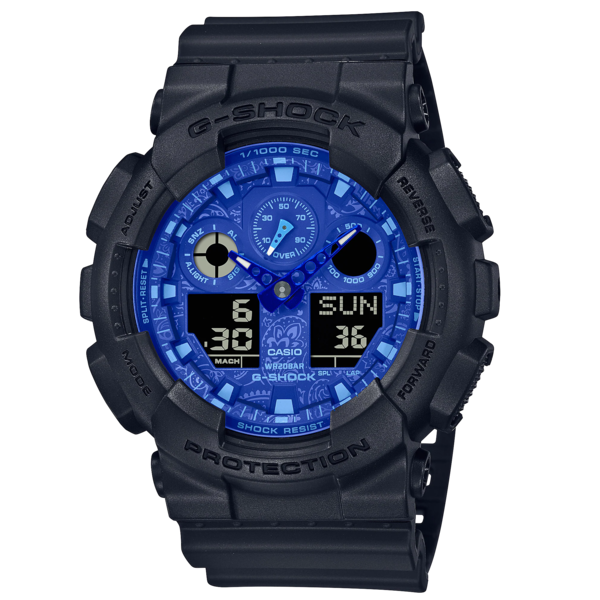 G-SHOCK Men Paisley Patterned Casual Watch GA-100BP-1ADR
