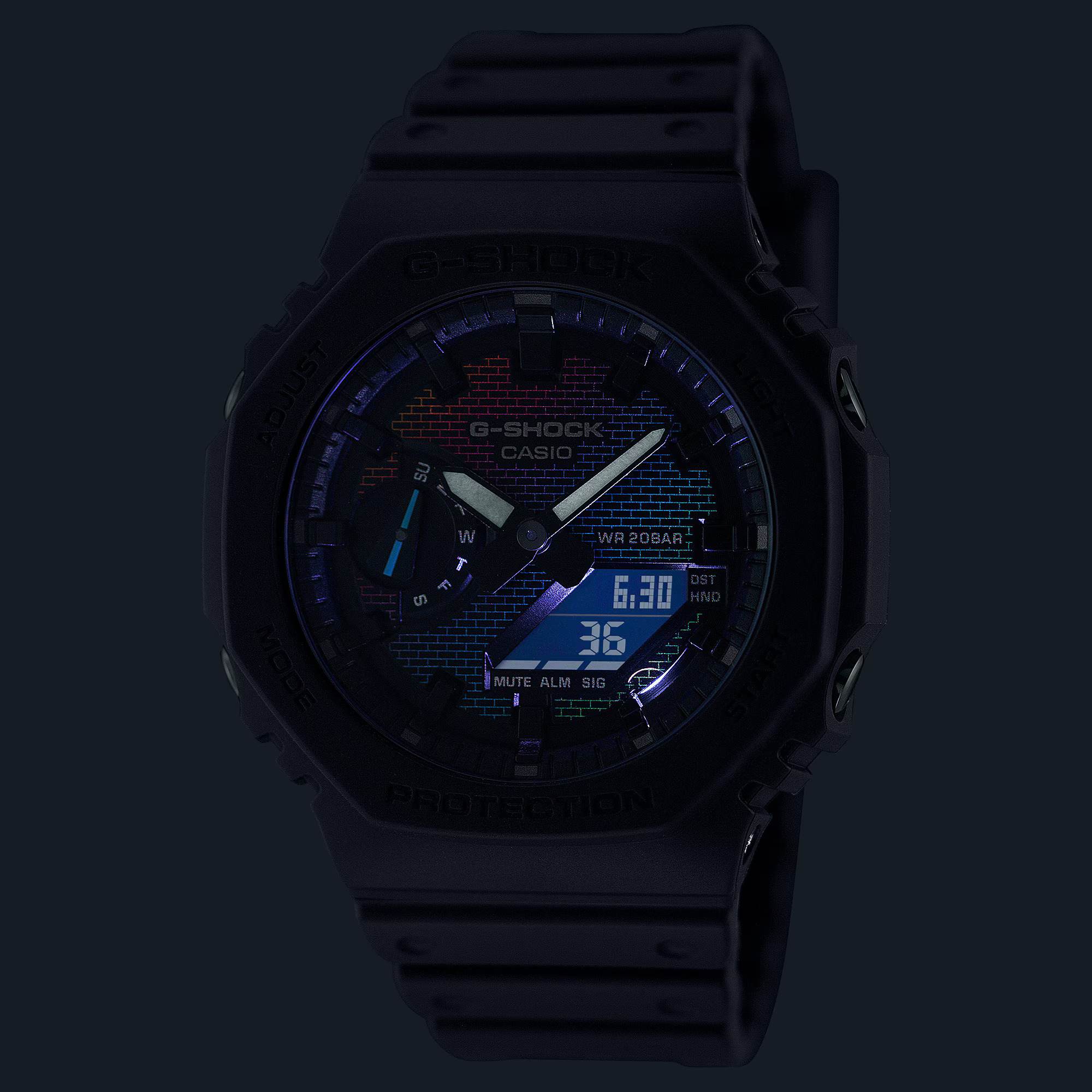 G-SHOCK Casual Men Watch Rainbow Brick Wall - GA-2100RW-1ADR