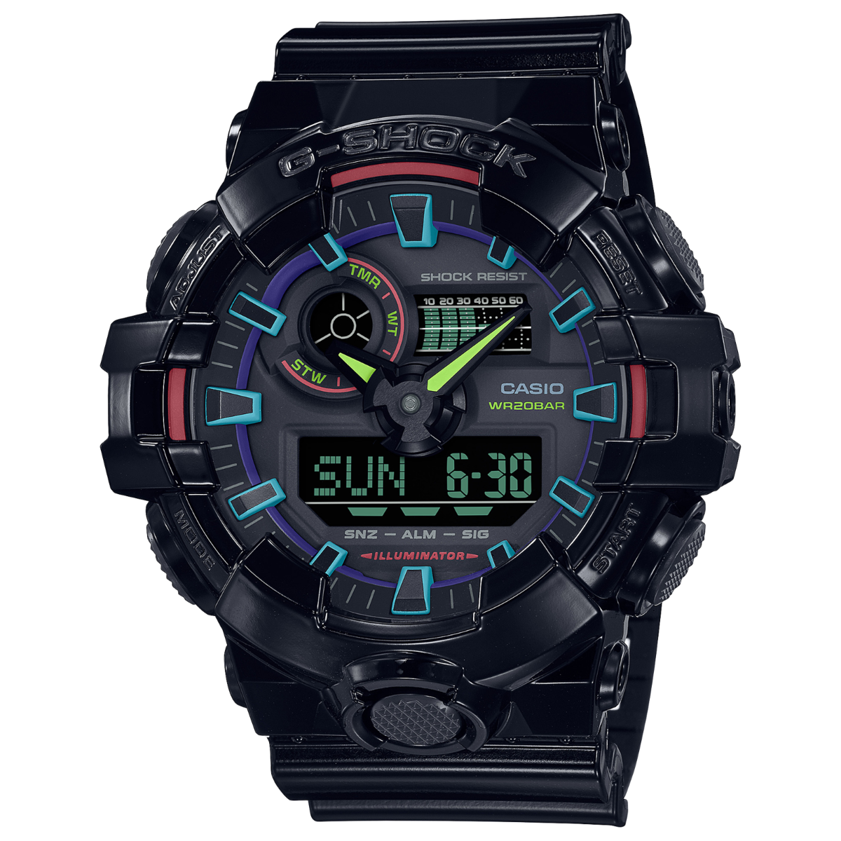 G-SHOCK Rainbow lineup GA-700RGB-1ADR