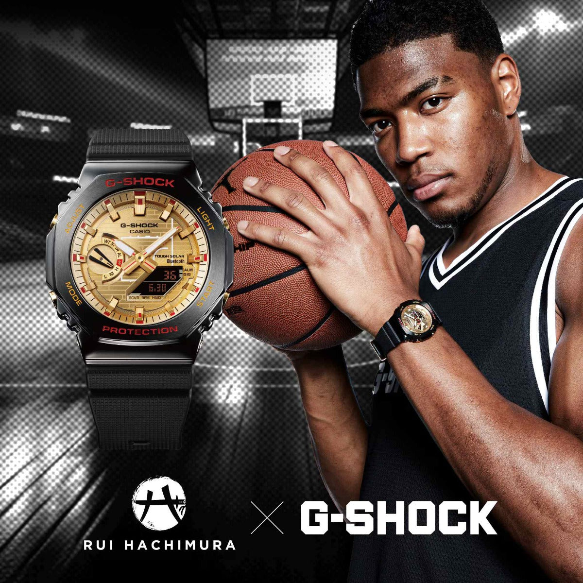 G-SHOCK RUI HACHIMURA SIGNATURE MODEL Men's Watch Analog-Digital Smartphone link - GBM-2100RH-1ADR