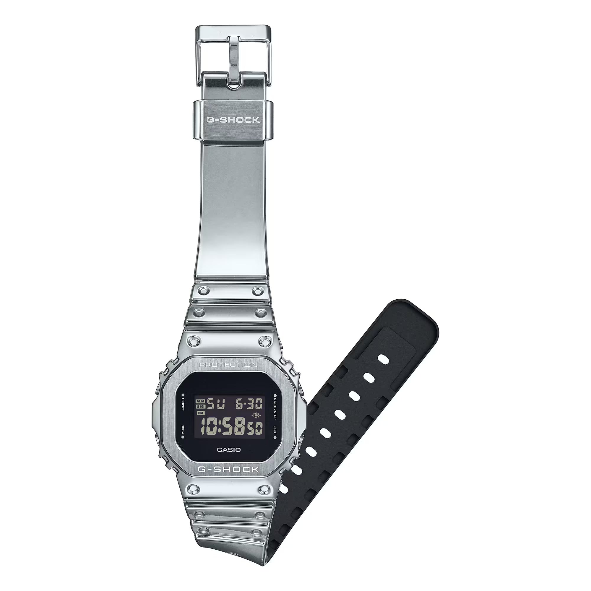 G-SHOCK G-STEEL FINE METALLIC SERIES Silver Men's Watch Digital - GM-5600YM-8DR