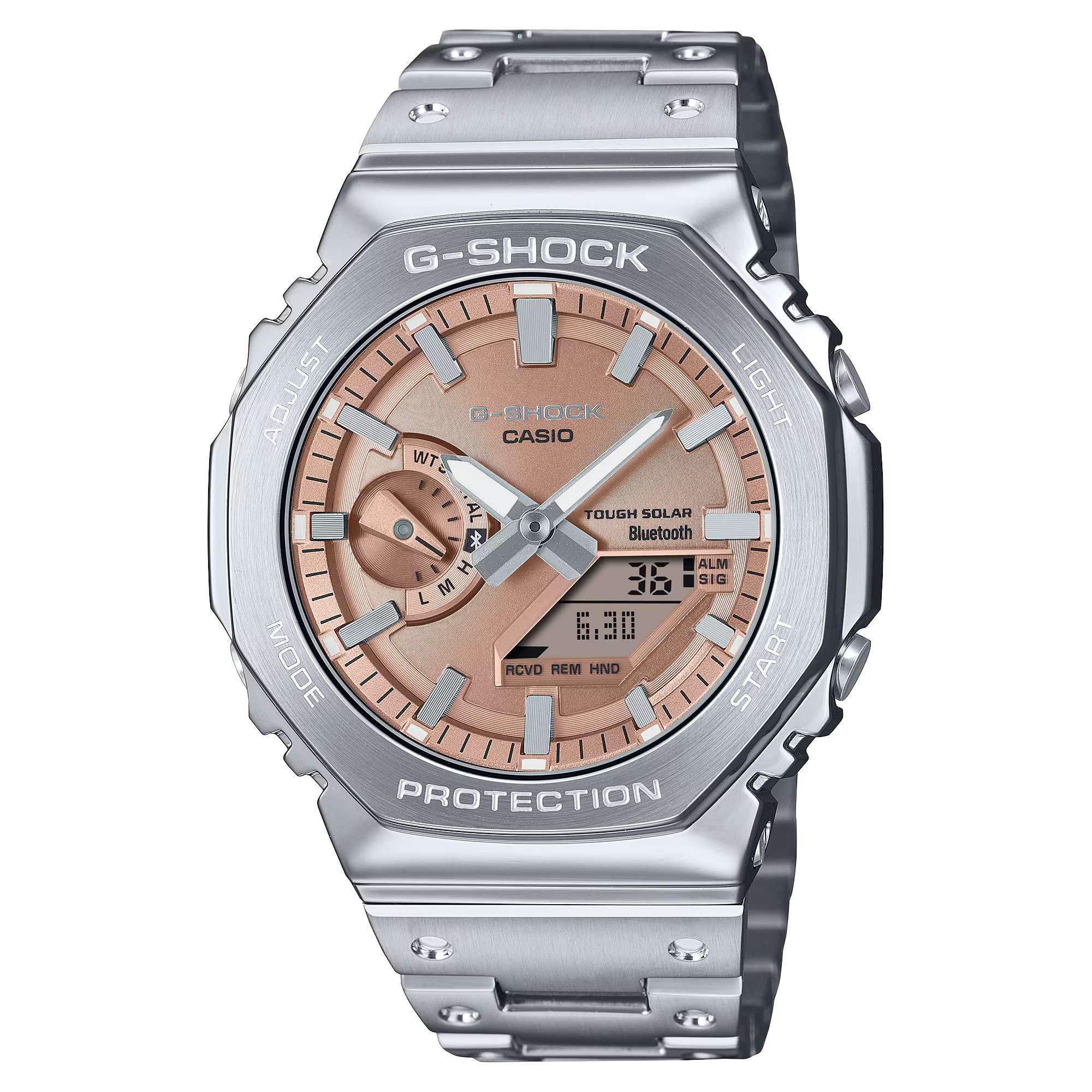 G-SHOCK Men's Full Metal Smartphone-Link Tough Solar Analog-Digital Watch - GM-B2100AD-5ADR
