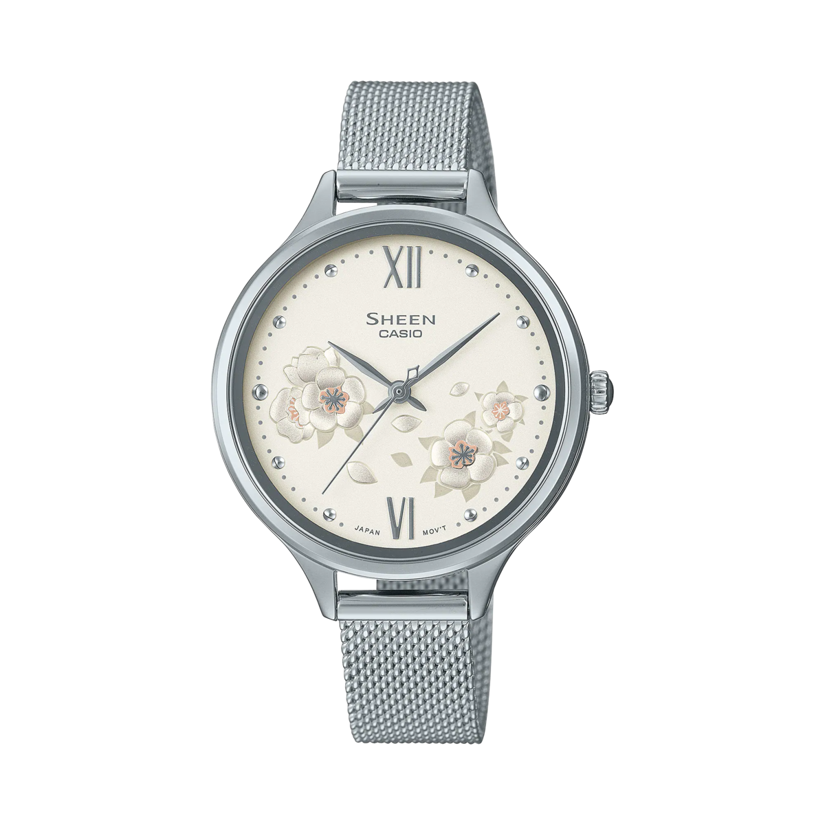 Casio Women's Watch With Mesh Strap Stainless Steel - SHE-4551M-7AUDF