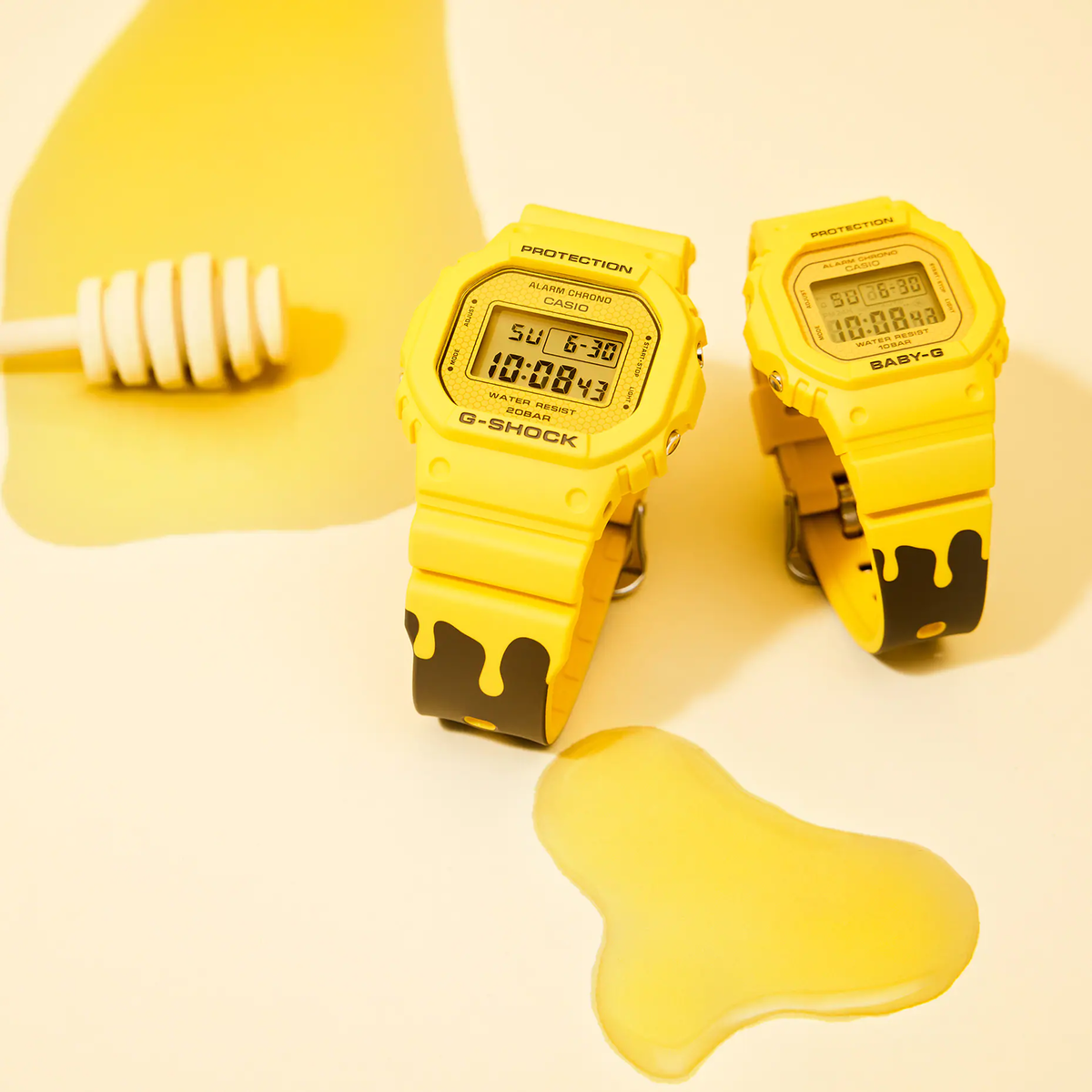 G-Shock + Baby-G Pair Watch Limited Edition - Honey-Themed Summer Lover’s - SLV-22B-9DR