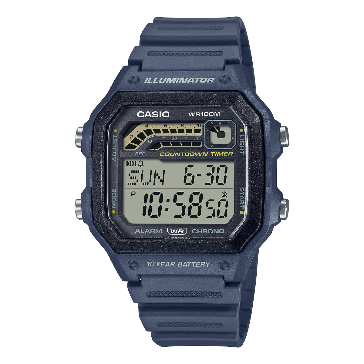 CASIO Digital Men's Watch WS-1600H-2AVDF
