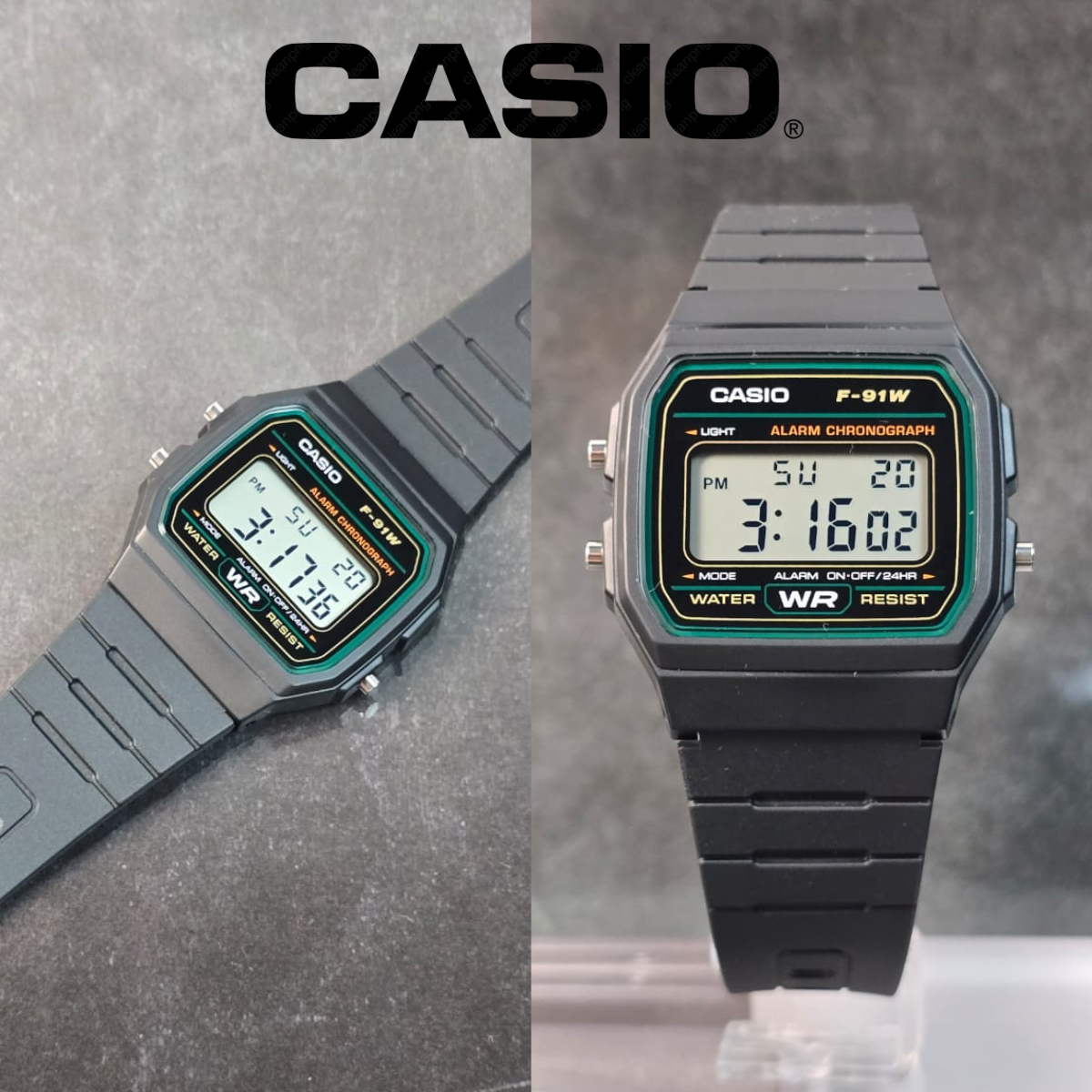 CASIO Vintage Unisex Watch F-91W-3DG