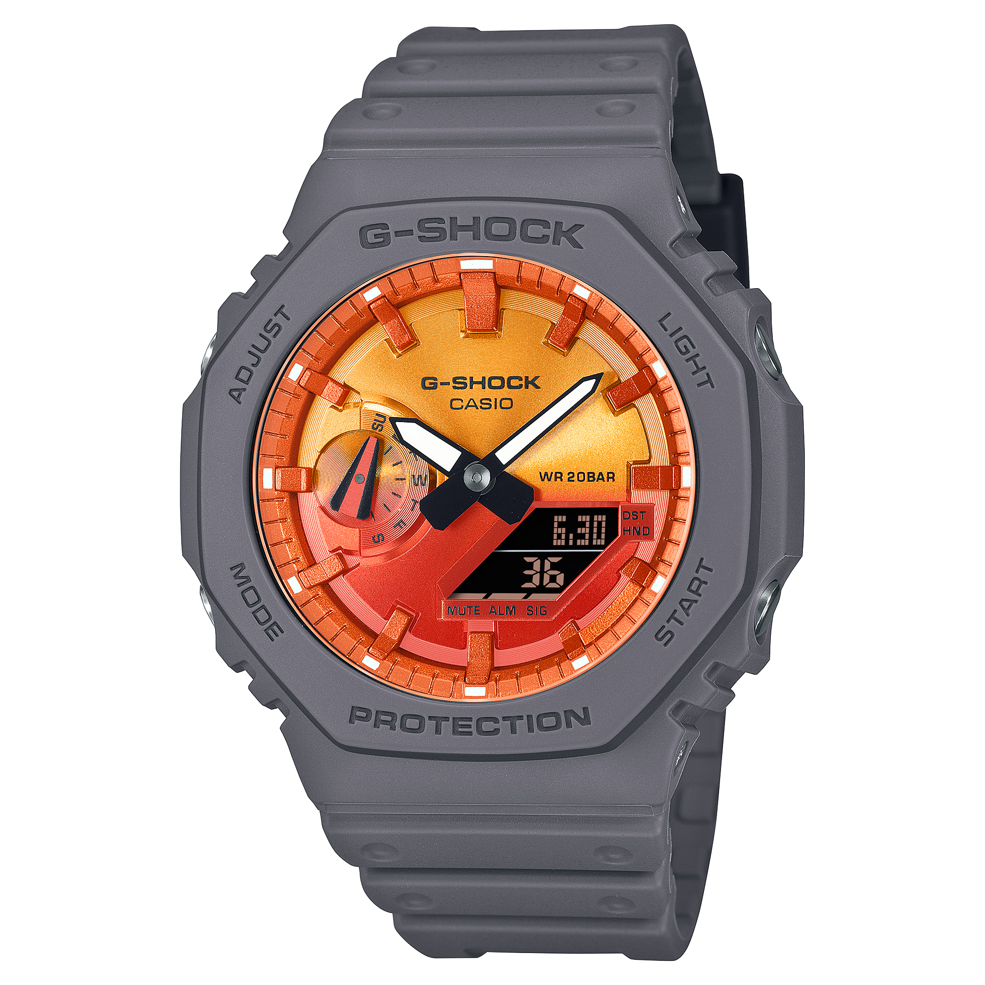 ساعة جي شوك رجالية كاجوال GA-2100WS-7ADR