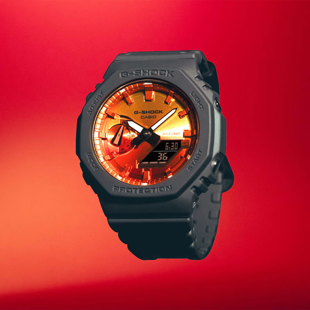 ساعة جي شوك رجالية كاجوال GA-2100WS-7ADR