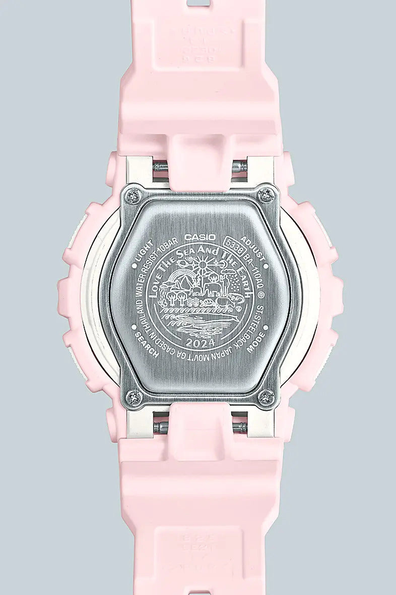 BABY-G Women's Watch Aqua Planet Collaboration Analog-Digital - BA-110AQ-4ADR