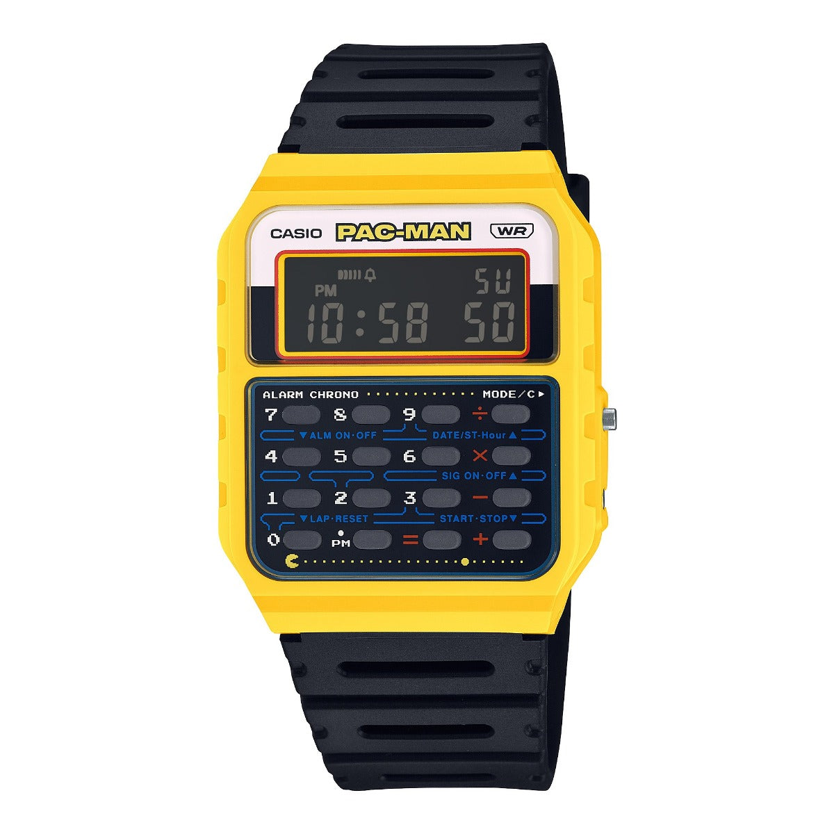 CASIO 45th PAC-MAN anniversary Edition Calculator Unisex Digital Watch - CA-53WPC-1BDR