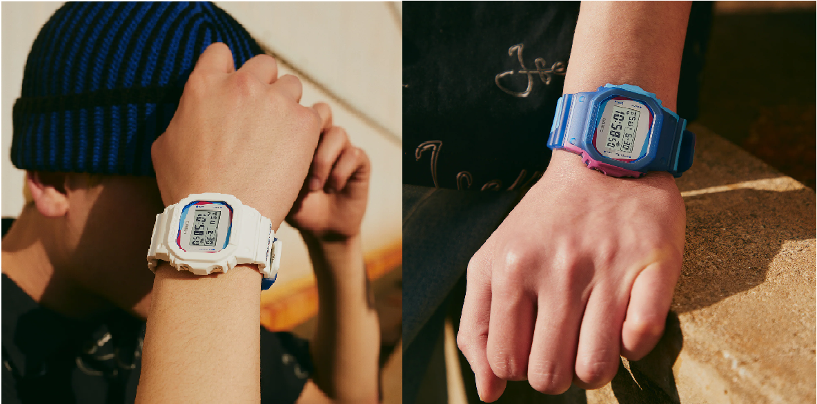 G-Shock watch, special edition, with fun colors DWE-5600PR-2DR