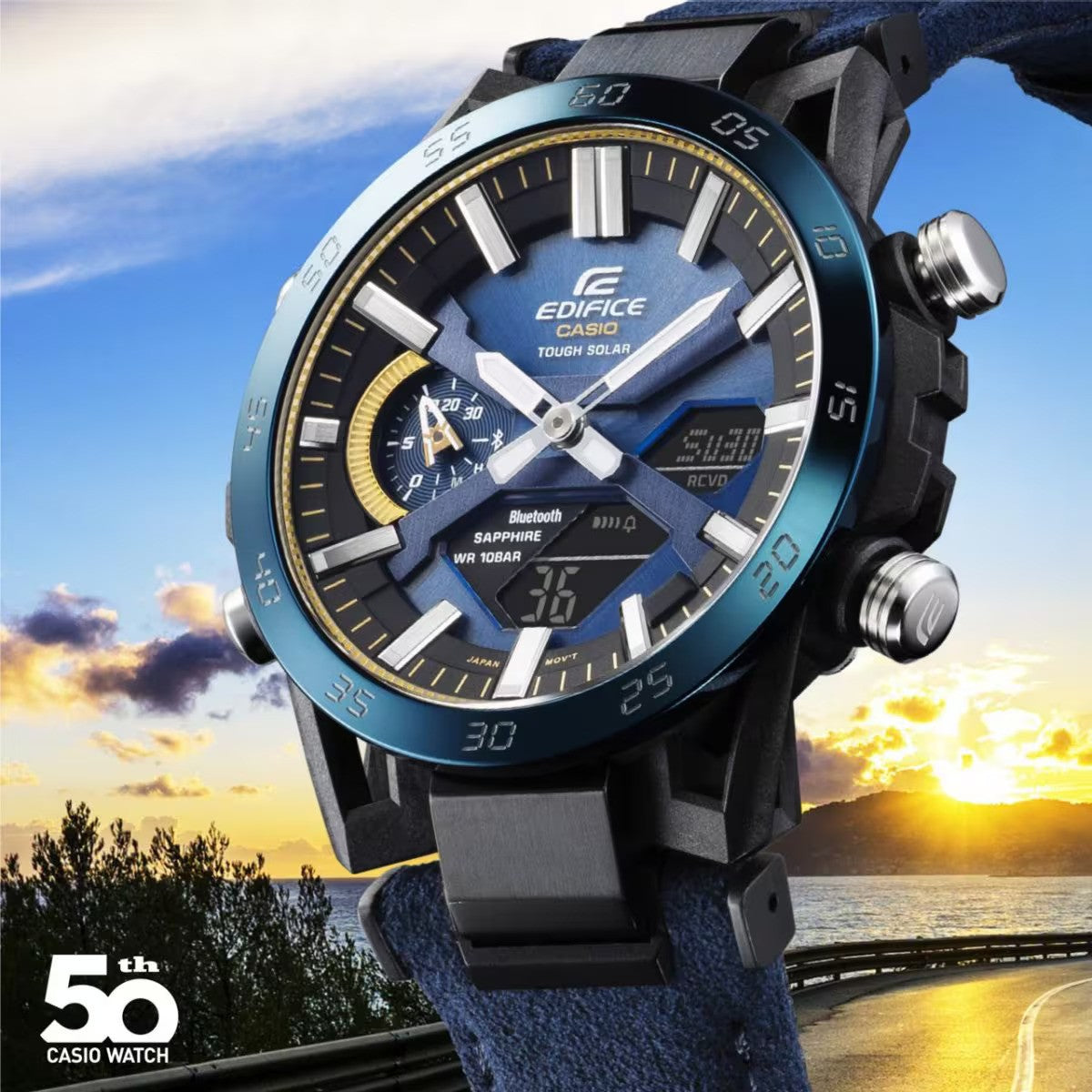 EDIFICE SOSPENSIONE 50th Anniversary Limited Edition Men's Watch - ECB-2000SS-2ADR