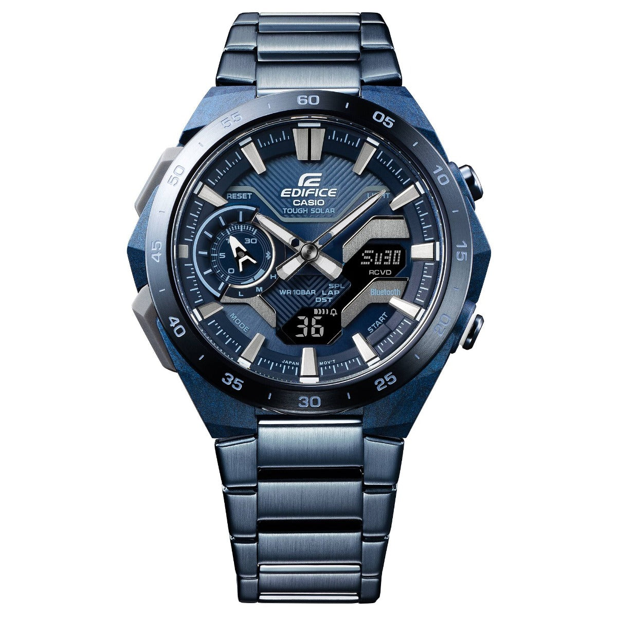 EDIFICE WINDFLOW COOL BLUE EDITION MEN'S WATCH SMARTPHONE LINK Analog-Digital - ECB-2200CB-2ADF