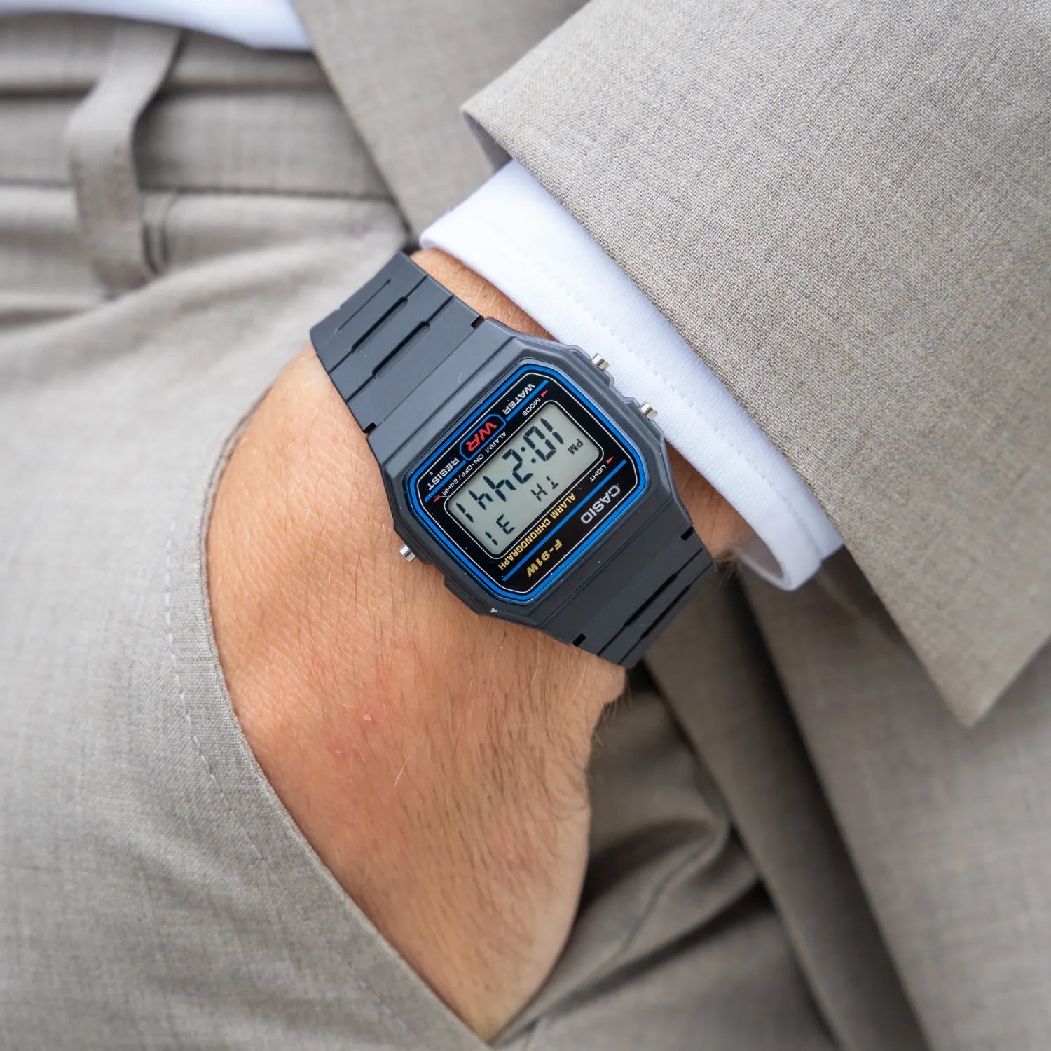 CASIO Vintage Unisex Watch F-91W-1DG