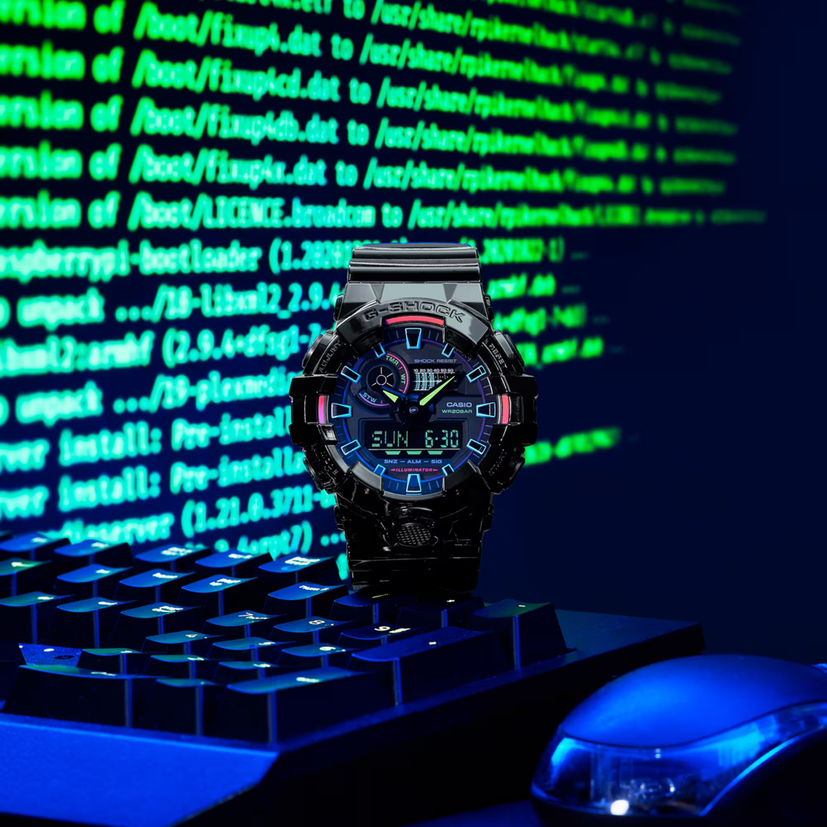 G-SHOCK Rainbow lineup GA-700RGB-1ADR