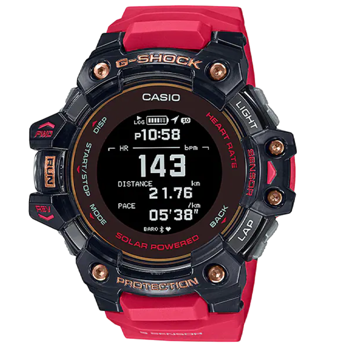 G-SHOCK G-SQUAD Watch  with heart rate monitor and GPS - GBD-H1000-4A1DR