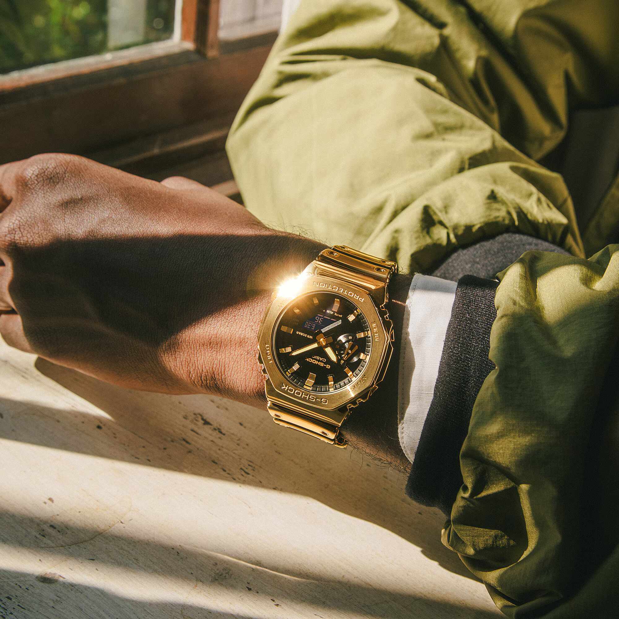 G-SHOCK G-STEEL FINE METALLIC SERIES Gold Men's Watch Analog-Digital - GM-2100YMG-9ADR