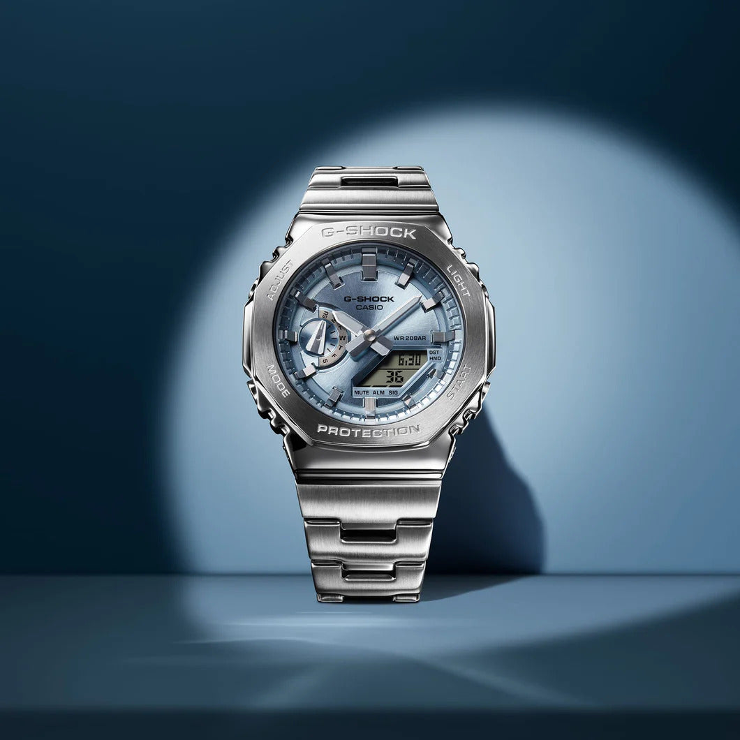 フルメタル&アイスブルー G-SHOCK［美品］ GM-2110D-2ADR G-SHOCK G-Steel Men's Watch - GM-2110D-2ADR