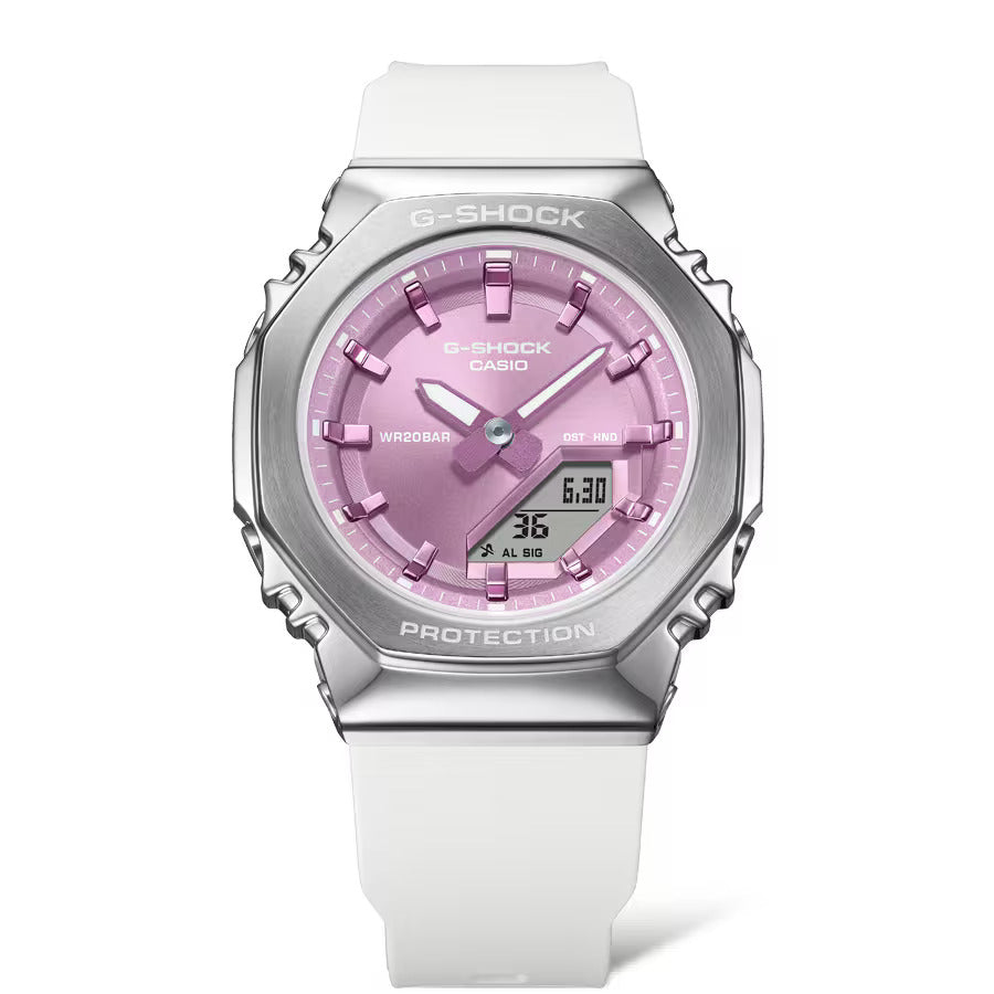 G-SHOCK Women's Watch Analog-Digital Polished Metal - GM-S2110-7A6DR