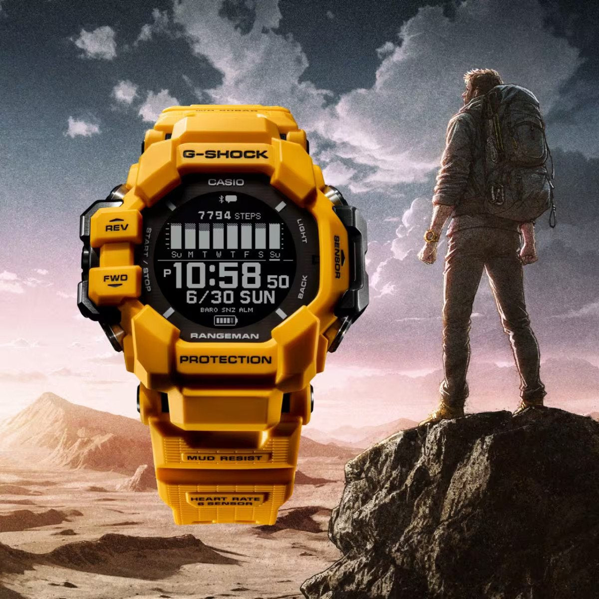 G-SHOCK Men's Watch MASTER OF G - LAND RANGEMAN - GPR-H1000-9DR