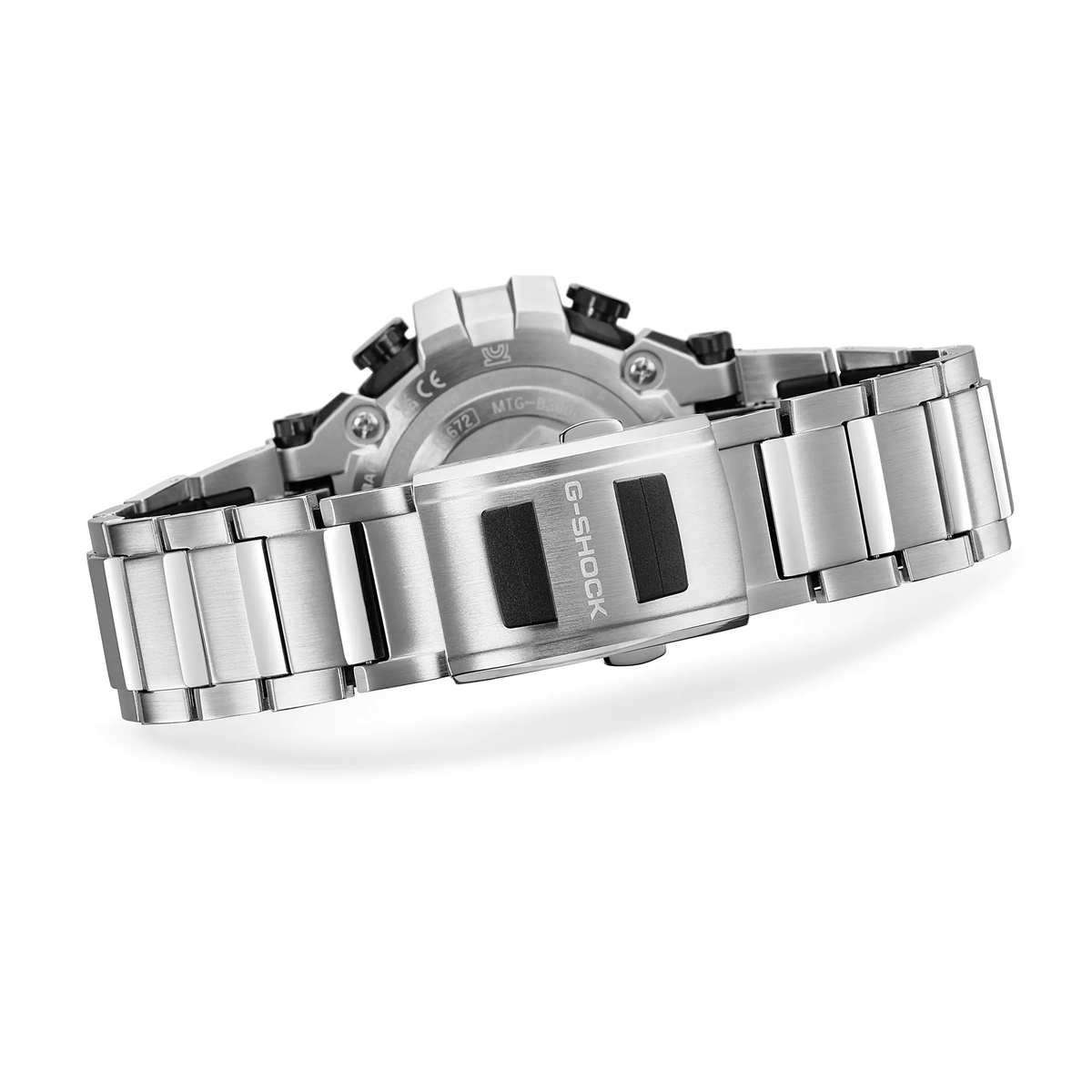 Casio G-Shock with stainless steel strap and steel bezel MTG-B3000D-1ADR