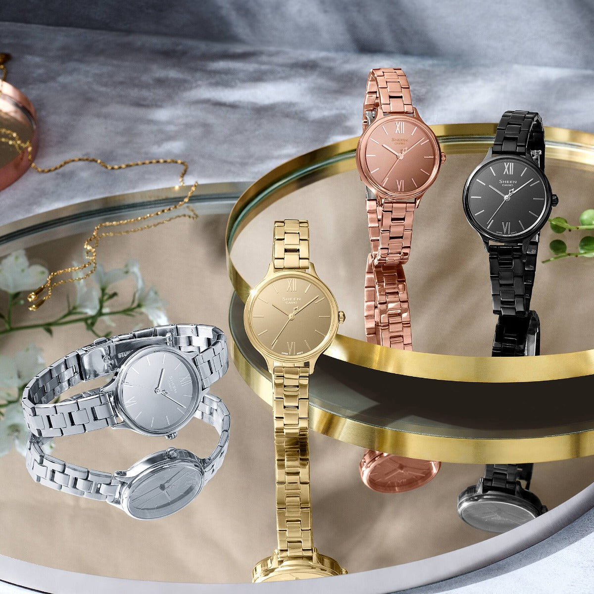 SHEEN Watch Analog SHE-4560D-7AUDF