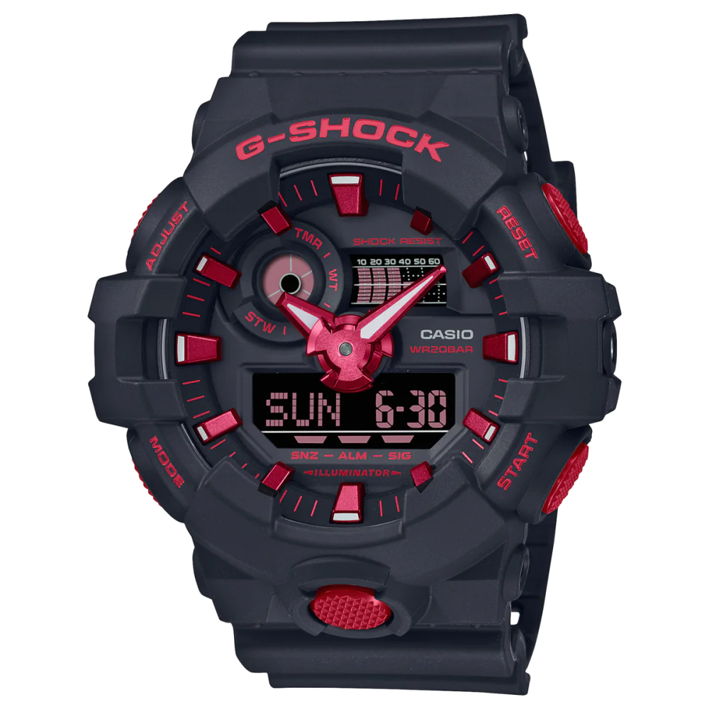 G Shock watch special edition black and red GA 700BNR 1ADR